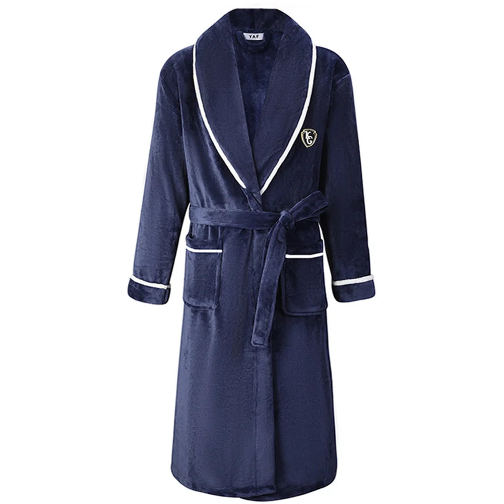Ultra-Cozy Flannel Kimono Lounge Robe