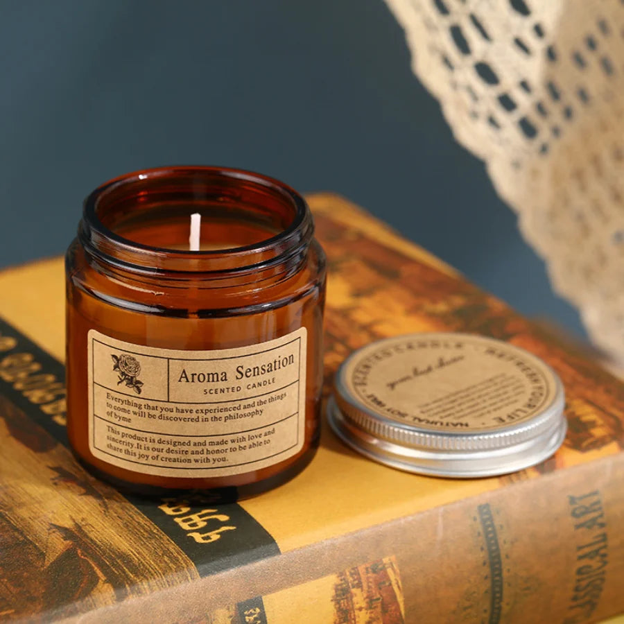 Hearth & Amber Glass Candle