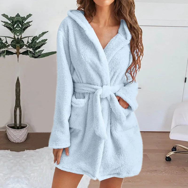 Sensual Ember Warmth Hooded Robe