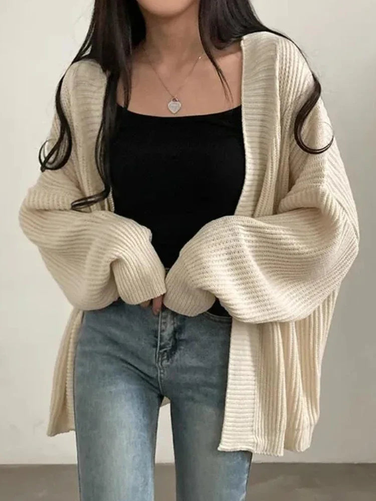Seoul Slouch Open-Front Cardigan