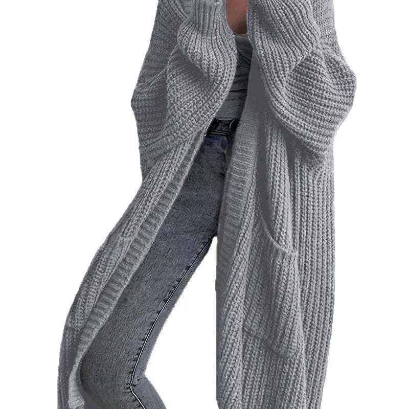 Autumn Luxe Oversized Open-Front Duster Coat
