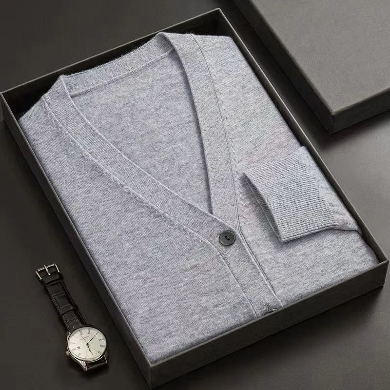 Men's Classic V-Neck Knitted Cardigan Sweat (4 Pack)