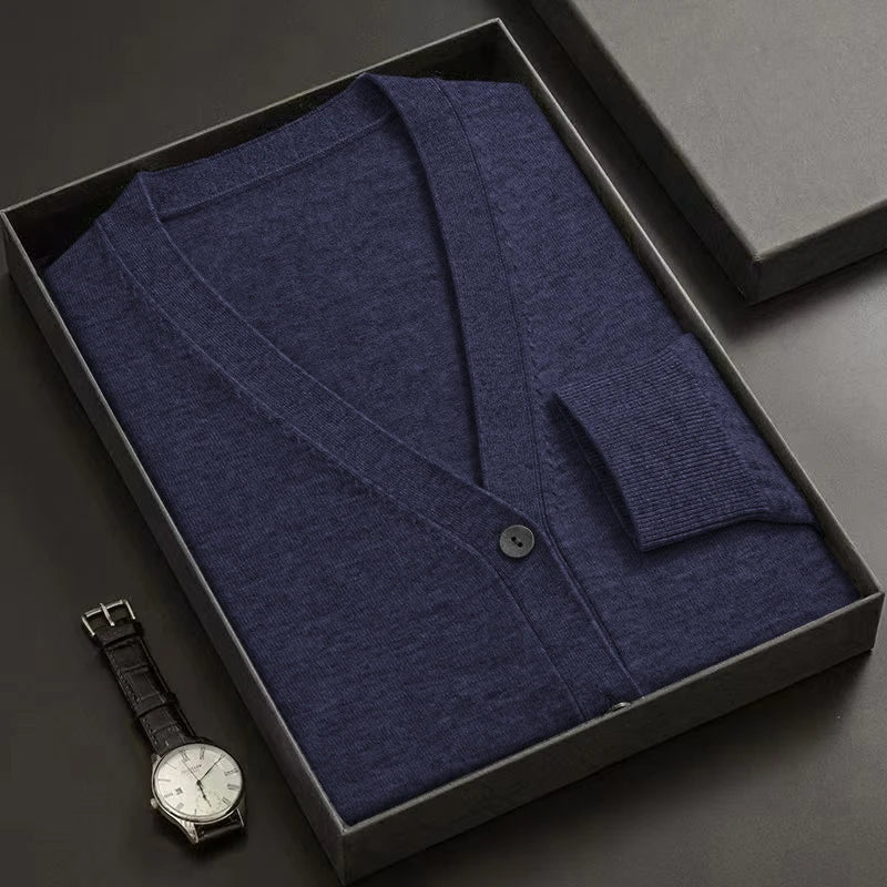 Men's Classic V-Neck Knitted Cardigan Sweat (4 Pack)