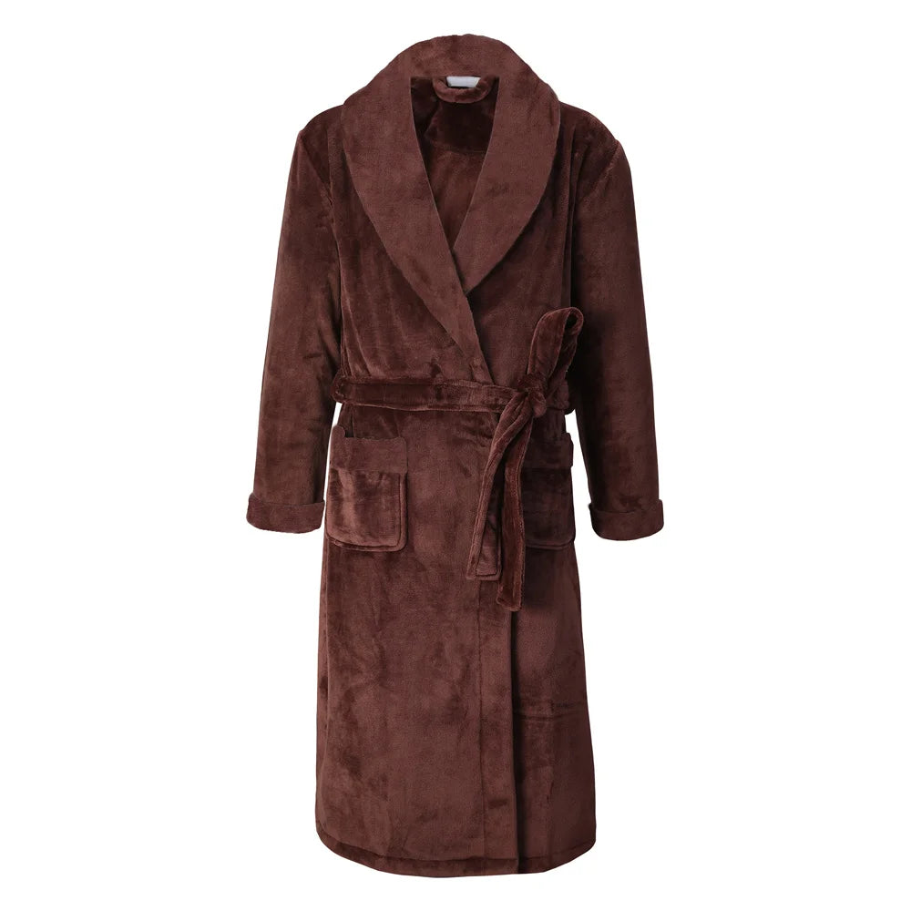 Ultra-Cozy Flannel Kimono Lounge Robe