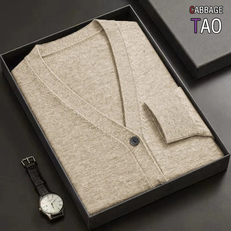 Men's Classic V-Neck Knitted Cardigan Sweat (4 Pack)