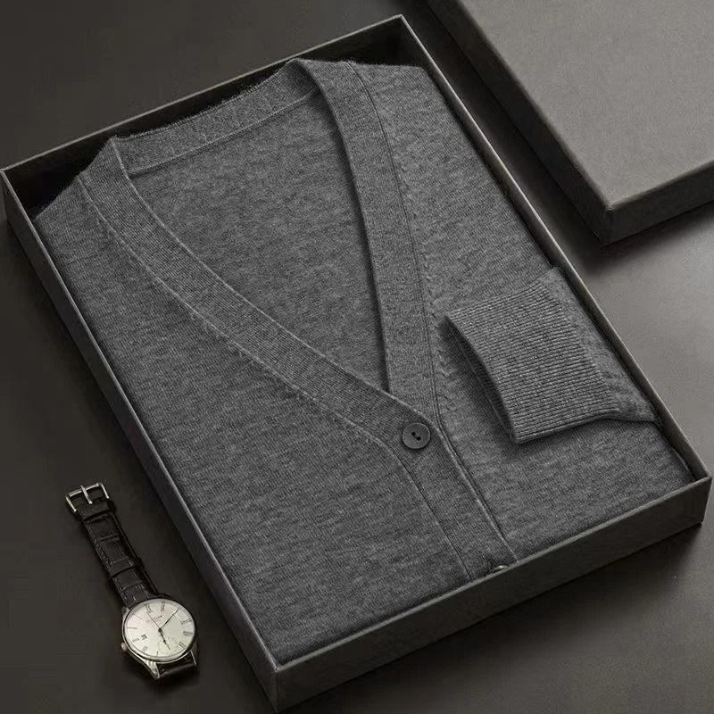 Men's Classic V-Neck Knitted Cardigan Sweat (4 Pack)
