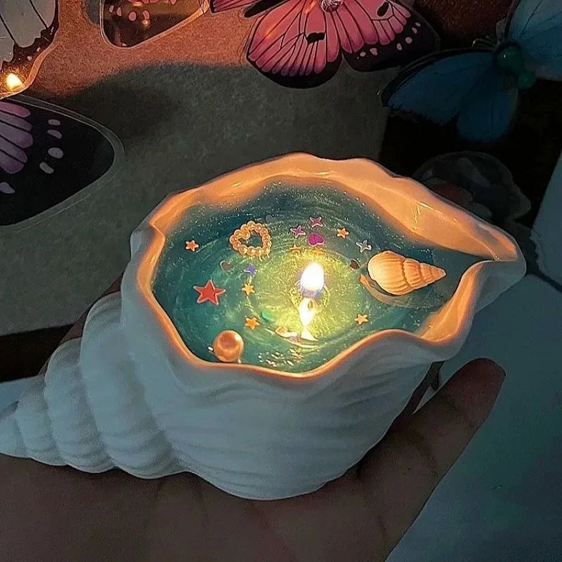 Coastal  Sanctuary Seashell Candle
