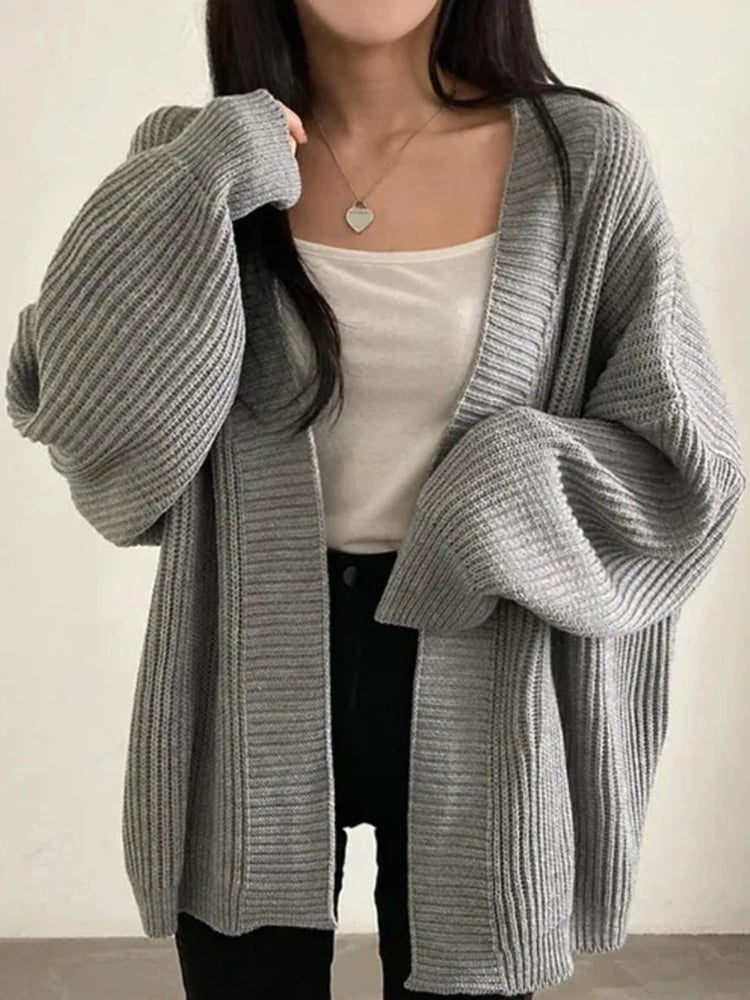 Seoul Slouch Open-Front Cardigan
