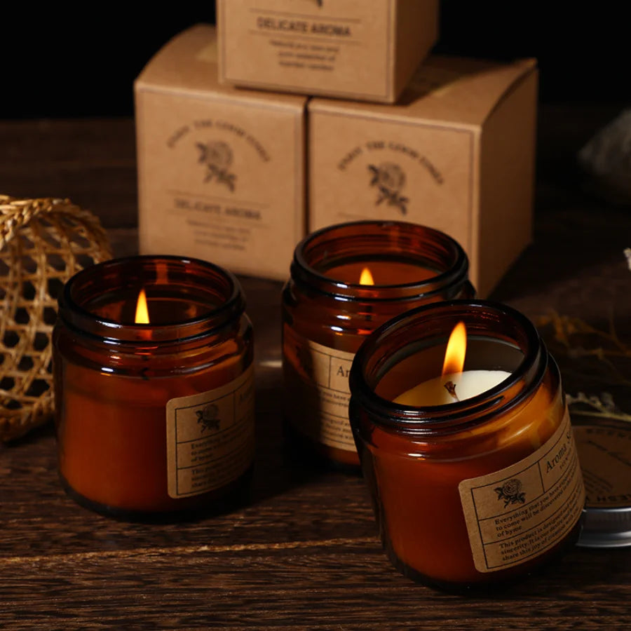 Hearth & Amber Glass Candle