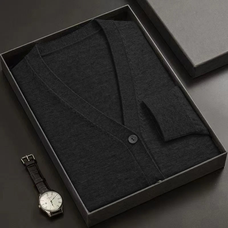 Men's Classic V-Neck Knitted Cardigan Sweat (4 Pack)