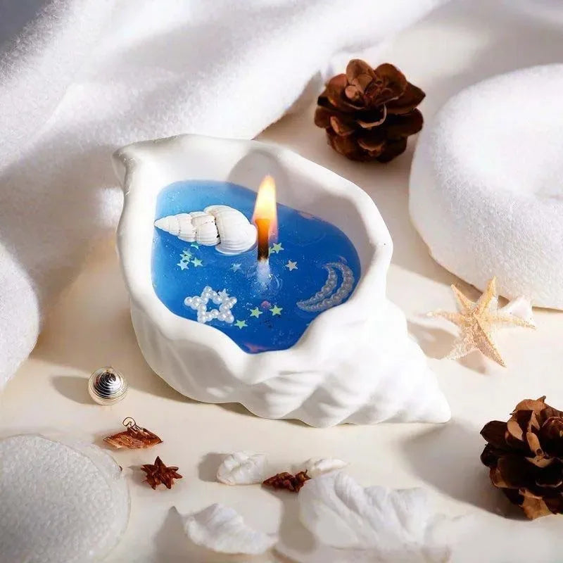 Coastal  Sanctuary Seashell Candle