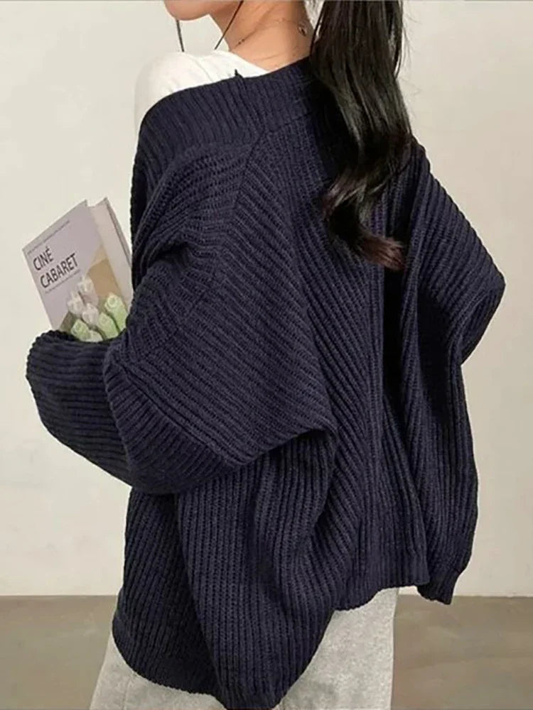 Seoul Slouch Open-Front Cardigan