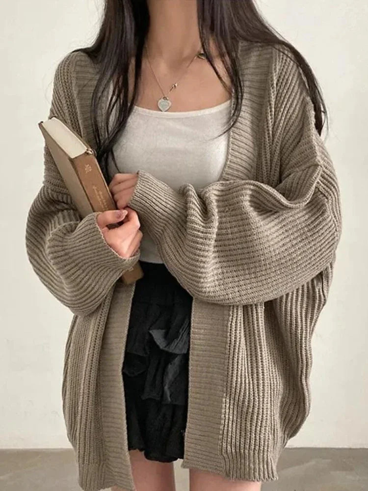 Seoul Slouch Open-Front Cardigan