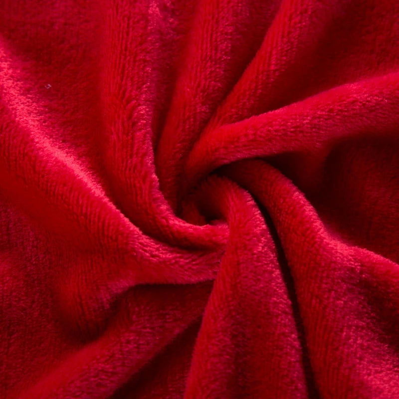 Haven Crimson Plush Throw Blanket