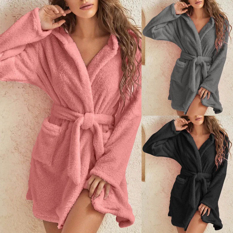 Sensual Ember Warmth Hooded Robe