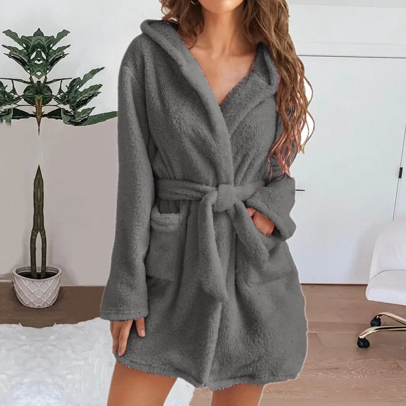 Sensual Ember Warmth Hooded Robe