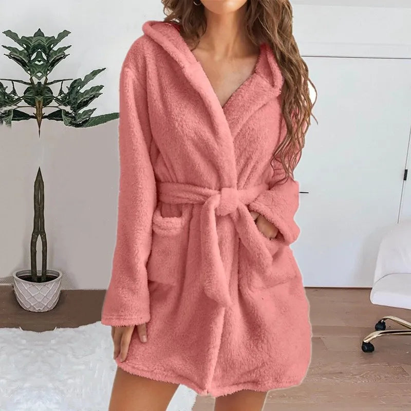 Sensual Ember Warmth Hooded Robe